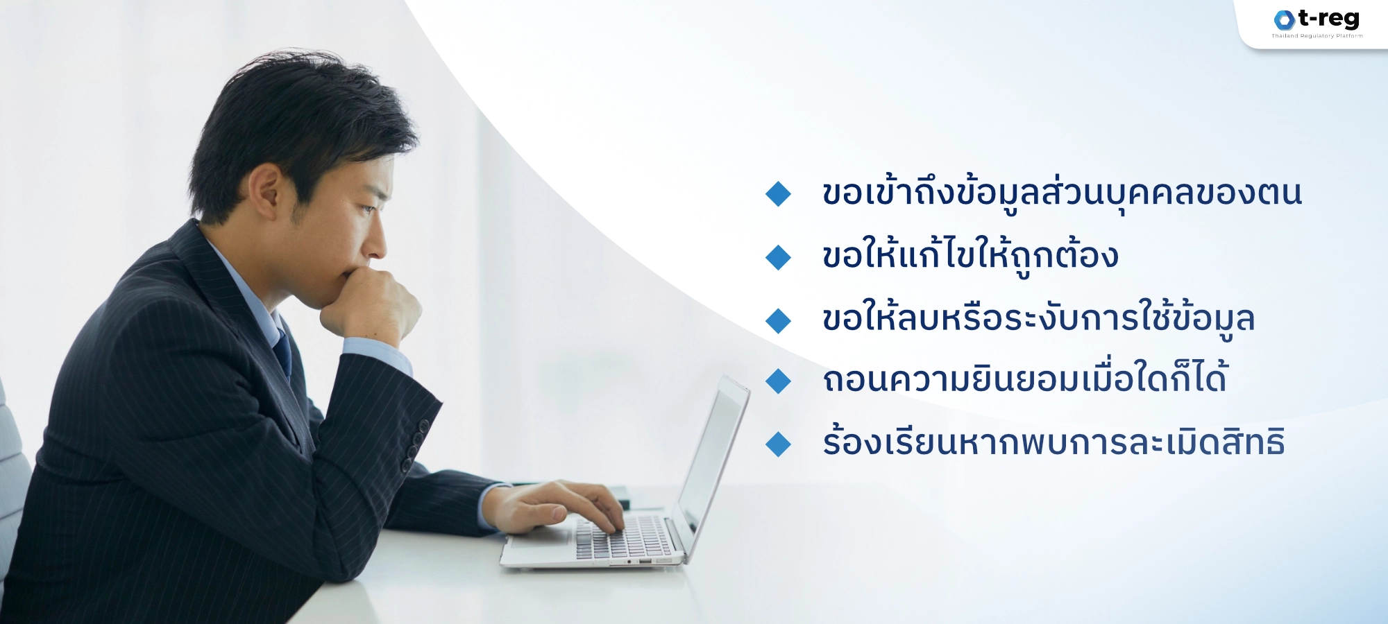 สิทธิของเจ้าของข้อมูลตาม PDPA เช่น เข้าถึง แก้ไข ลบ ถอนความยินยอม และร้องเรียนเมื่อถูกละเมิด